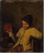 Adriaen van ostade The Smoker and the Drunkard. oil on canvas